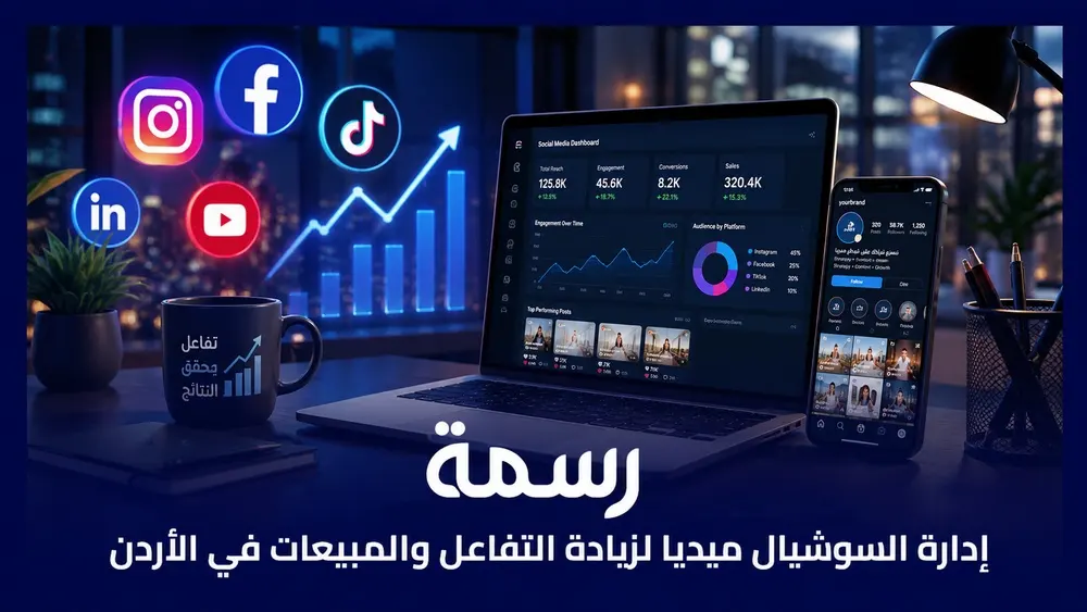 إدارة السوشيال ميديا لزيادة التفاعل والمبيعات في الأردن