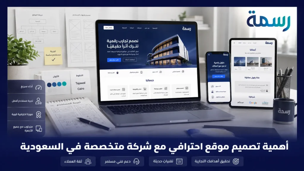 أهمية تصميم موقع احترافي مع شركة متخصصة في السعودية