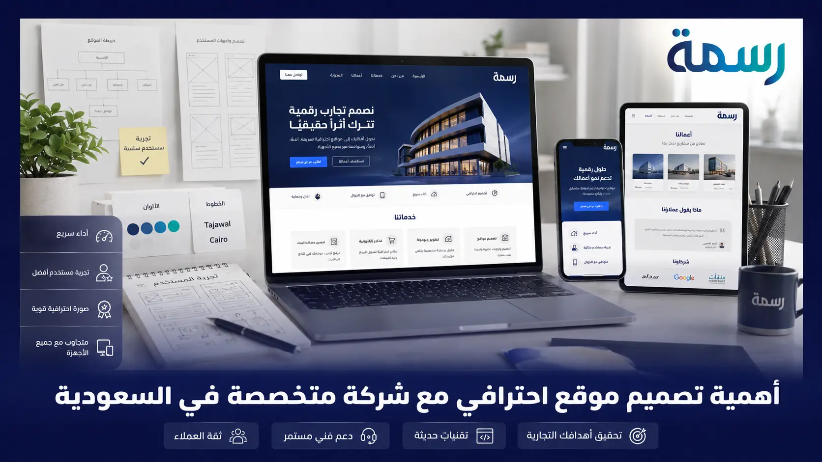 أهمية تصميم موقع احترافي مع شركة متخصصة في السعودية
